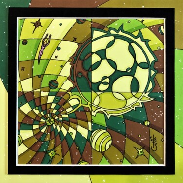 Drawing titled "(134) - union cosmi…" by Vincent Gibert, Original Artwork, Marker