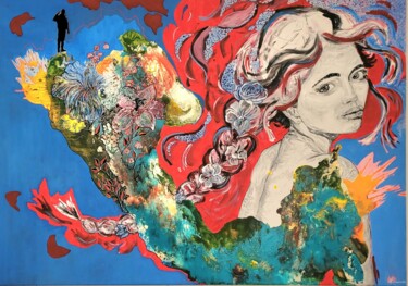 Peinture intitulée "Souviens toi" par K.Marion.K, Œuvre d'art originale, Acrylique Monté sur Châssis en bois