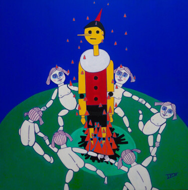 Peinture intitulée "rébellion" par Jean-Pierre Piccin, Œuvre d'art originale, Acrylique Monté sur Châssis en bois