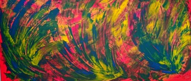 Peinture intitulée "Mandarine N°57" par Joelle Girard, Œuvre d'art originale, Acrylique Monté sur Châssis en bois