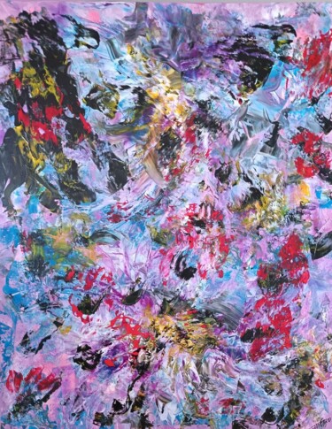 "Main d'espoir N°79" başlıklı Tablo Joelle Girard tarafından, Orijinal sanat, Akrilik Ahşap Sedye çerçevesi üzerine monte ed…