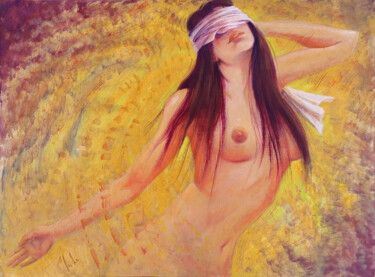 🎨 Colin-Maillard Peinture intitulée "🎨 Colin-Maillard" par Isabel Mahe, Œuvre d'art originale, Huile Monté sur Châssis en bois