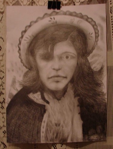 Desenho intitulada "Retrato 1" por Alceo Luiz De Costa Dcosta, Obras de arte originais