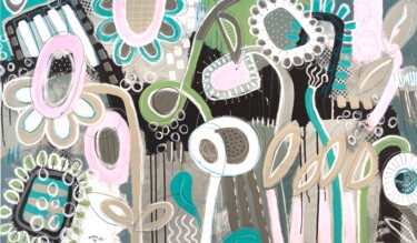 Peinture intitulée "Un jardin comme une…" par Roger.M, Œuvre d'art originale, Acrylique Monté sur Châssis en bois