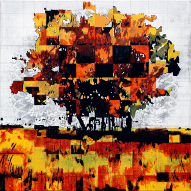 Pintura titulada "BURUTAL VI - WITH A…" por Aleix Albareda, Obra de arte original, Acrílico Montado en Bastidor de camilla d…