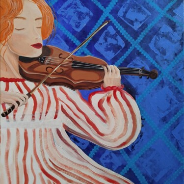 Music of Inspiration 绘画 标题为“Music of Inspiration” 由Виктория Волина (ArtVolna), 原创艺术品, 丙烯 安装在木质担架架上