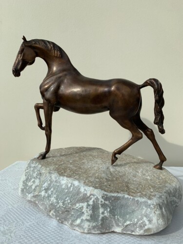 Sculpture intitulée "Koń (Cheval)" par Wiesław Domański, Œuvre d'art originale, Bronze