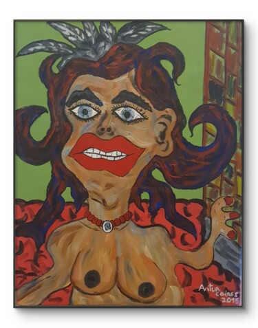 Painting titled "Hi there" by Artur Caires, Original Artwork, Acrylic