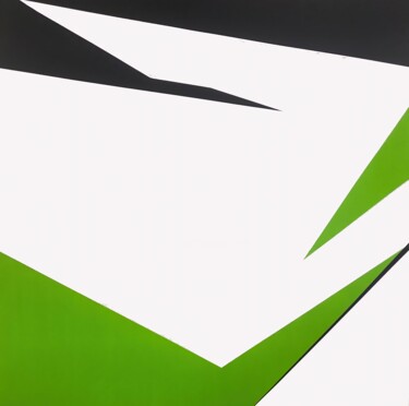Green Shift Minimalist Abstract 제목이 "Green Shift Minimal…"인 미술작품 Veronika Obushikhina로, 원작, 아크릴