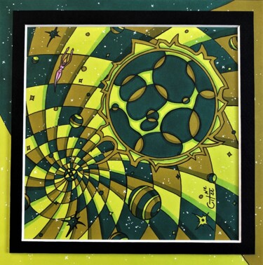 Drawing titled "(147) - union cosmi…" by Vincent Gibert, Original Artwork, Marker