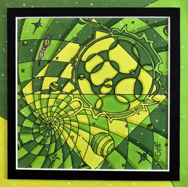 Drawing titled "(148) - union cosmi…" by Vincent Gibert, Original Artwork, Marker