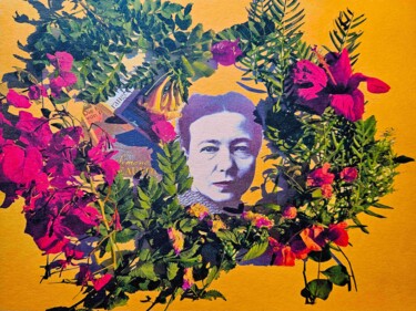 Digitale Kunst mit dem Titel "hommage an Simone d…" von Sigrun Neumann (Sineu), Original-Kunstwerk, Acryl