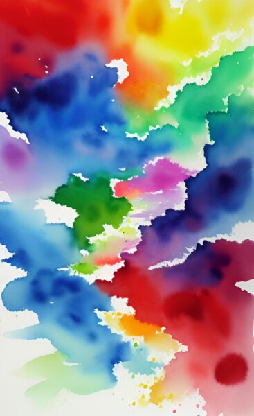 제목이 "Spectrum Cloud"인 미술작품 Steve Woodward로, 원작, 수채화