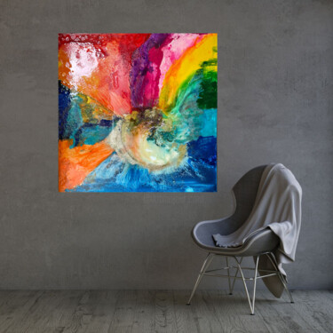 Ζωγραφική με τίτλο "The divine tempest:…" από Sandra Garcia Ruiz, Αυθεντικά έργα τέχνης, Ακρυλικό Τοποθετήθηκε στο Ξύλινο φο…