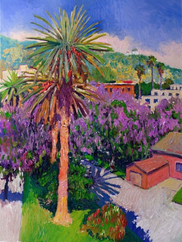 Hollywood in the Spring 绘画 标题为“Hollywood in the Sp…” 由Suren Nersisyan, 原创艺术品, 油 安装在木质担架架上