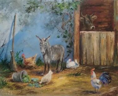 绘画 标题为“Painting "Village Y…” 由Sergiy Tsymbalov, 原创艺术品, 油