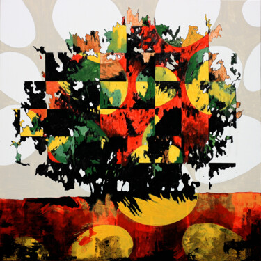 Pintura titulada "BURUTAL 16 - WHILE…" por Aleix Albareda, Obra de arte original, Acrílico Montado en Bastidor de camilla de…