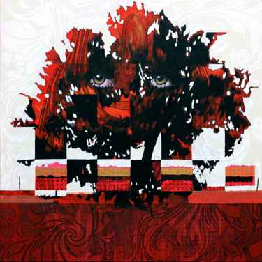 Pintura titulada "BURUTAL 18 - THROUG…" por Aleix Albareda, Obra de arte original, Acrílico Montado en Bastidor de camilla d…