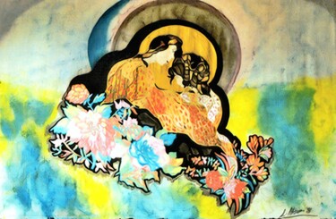绘画 标题为“Amanti” 由Lidia Atzori, 原创艺术品, 水彩