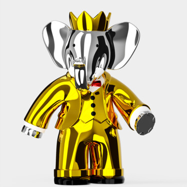 Sculpture titled "babolex jaune" by Vincent Faudemer, Original Artwork, Resin