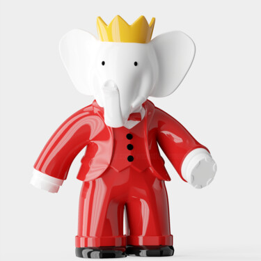 babolex plastic rouge 70 cm 雕塑 标题为“babolex plastic rou…” 由Vincent Faudemer, 原创艺术品, 树脂