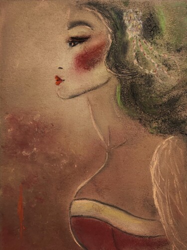Asian Princess Tekening getiteld "Asian Princess" door Olesya Nikolaeva, Origineel Kunstwerk, Pastel