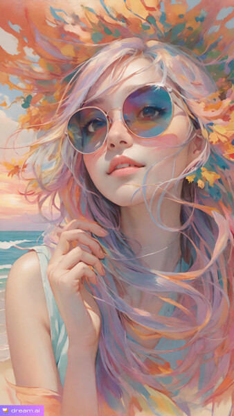 数字艺术 标题为“Young lady” 由Sofia Markina, 原创艺术品, 数字油画