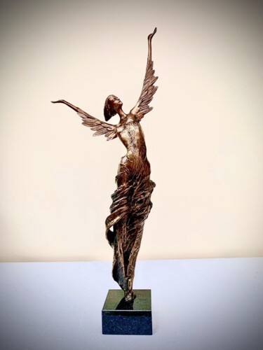 Rzeźba zatytułowany „Anioł (Angel)” autorstwa Wiesław Domański, Oryginalna praca, Brąz