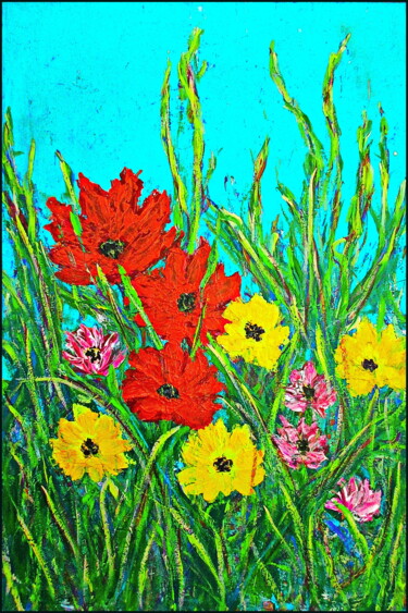 Peinture intitulée "BY THE LAKE,  3D" par Tomo Gorjanc, Œuvre d'art originale, Acrylique Monté sur Châssis en bois