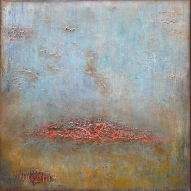 Painting titled "“Warmth Inside”" by Viki Smoliar, Original Artwork, Acrylic Mounted on Wood Stretcher frame