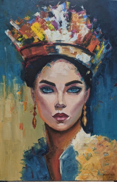 绘画 标题为“Queen” 由Marina Shvartckopf, 原创艺术品, 油 安装在木质担架架上