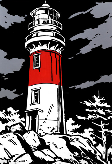 Peinture intitulée "Lighthouse" par Philippe Dailler, Œuvre d'art originale, Acrylique