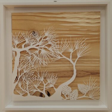 Escultura intitulada "Douceur du Sud 2" por Anne Oleron, Obras de arte originais, Papel Montado em Painel de madeira