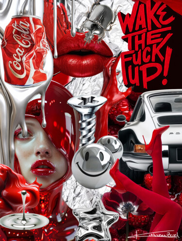 Digital Arts με τίτλο "Wake Up." από Kim Van Zwol, Αυθεντικά έργα τέχνης, Ψηφιακό Κολάζ Τοποθετήθηκε στο Αλουμίνιο