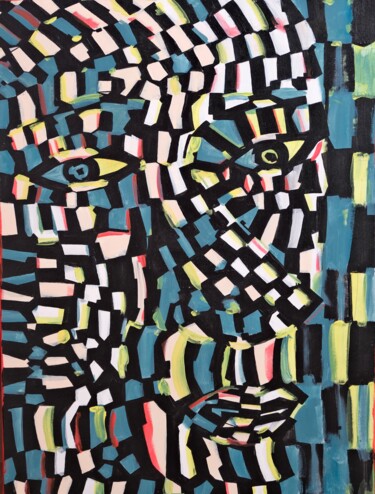 「Diptych. The moon a…」というタイトルの絵画 Inna Kichatovaによって, オリジナルのアートワーク, アクリル