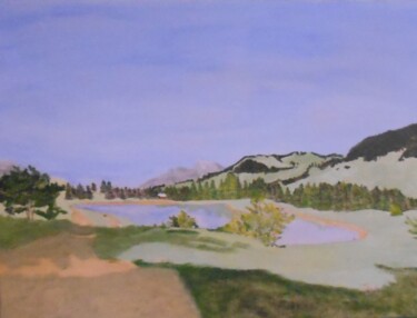 Peinture intitulée "Javen (Haute-Savoie)" par Stéphanie Lebeau, Œuvre d'art originale, Acrylique Monté sur Châssis en bois