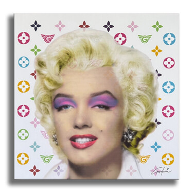 Painting titled "Marilyn A Love Story" by Gardani, Original Artwork, Acrylic Mounted on Wood Stretcher frame
