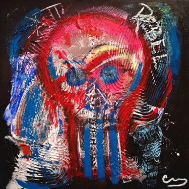 Painting titled "DEATH OR GLORY" by Christian Carlsson, Original Artwork, Acrylic Mounted on Wood Stretcher frame