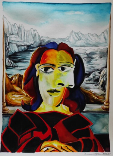 "SEMI ANTIQUE" başlıklı Resim Laurent Rosso tarafından, Orijinal sanat, Mürekkep Diğer sert panel üzerine monte edilmiş