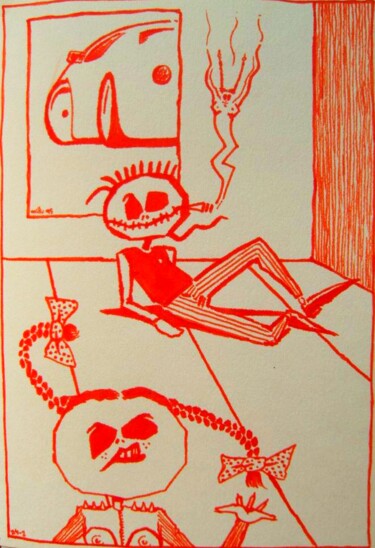 Tekening getiteld "Different goals" door Milto Sideris, Origineel Kunstwerk, Marker