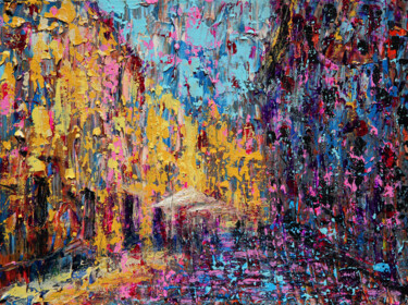 Painting titled "Light and shadow in…" by Denis Kuvayev, Original Artwork, Acrylic Mounted on Wood Stretcher frame