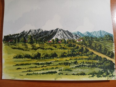 Painting titled "Dia libre" by Alejandro Marchante, Original Artwork, Watercolor