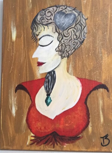 Pittura intitolato "Portrait" da Tiffany Soulard, Opera d'arte originale, Acrilico Montato su Telaio per barella in legno