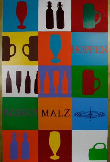 The beauty of beer 제목이 "The beauty of beer"인 미술작품 Oliver Steinmann로, 원작, 아크릴 목재 패널에 장착됨