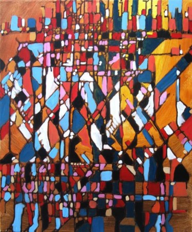 Peinture intitulée "PROCESSION" par Catherine Martel, Œuvre d'art originale