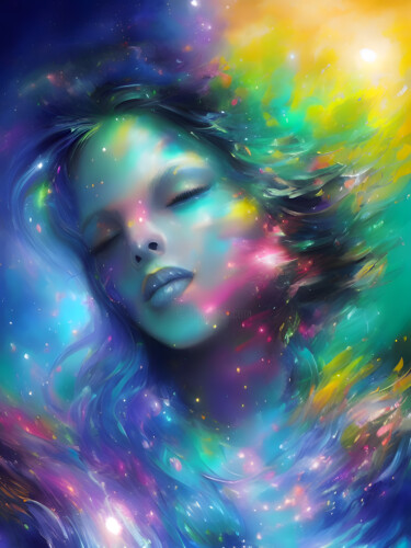 数字艺术 标题为“Galactic Muse” 由Meahau, 原创艺术品, AI生成的图像