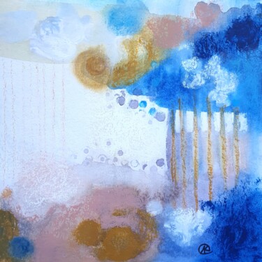 At the edge of the Galaxy No2 Peinture intitulée "At the edge of the…" par Ludmila Kuchina, Œuvre d'art originale, Aquarelle