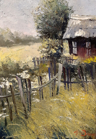 Картина под названием "Fence" - Vladislav Dmitrijev, Подлинное произведение искусства, Масло