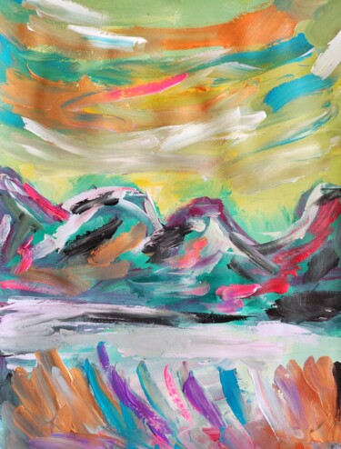 Peinture intitulée "Infinite bloom" par Natalya Mougenot, Œuvre d'art originale, Acrylique