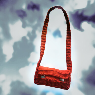 Art textile intitulée "Petit sac rouge" par Danila, Œuvre d'art originale, Fil